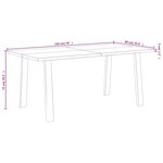 vidaXL Table à manger 150x90x75 cm bois d'acacia solide