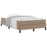 vidaXL Cadre de lit avec matelas Cappuccino 120 x 190 cm tissu