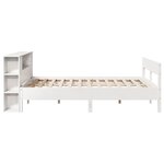 vidaXL Lit bibliothèque sans matelas blanc 135x190 cm bois pin massif