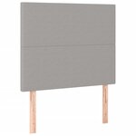 vidaXL Sommier à lattes de lit avec matelas Gris clair 90x200 cm Tissu