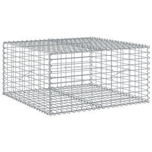 vidaXL Panier gabion avec couvercle 100x100x50 cm fer galvanisé