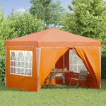vidaXL Tente de fête pop-up 288 x 288 x 245 cm Orange Tissu Oxford