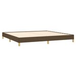 vidaXL Cadre de lit Marron foncé 200x200 cm Tissu