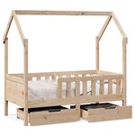 vidaXL Cadre de lit enfant avec tiroirs sans matelas 80x170 cm bois