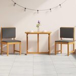 vidaXL Ensemble bistro de jardin 3 Pièces Marron Bois d'acacia massif