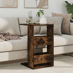 vidaXL Table d'appoint Chêne fumé 40 x 35 x 60 5 cm Bois d'ingénierie