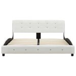 vidaXL Lit avec matelas Blanc Similicuir 140x200 cm