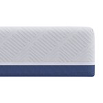 vidaXL Matelas Blanc  bleu 160 x 200 cm Mousse
