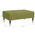 vidaXL Repose-pied Vert clair 78x56x32 cm Velours