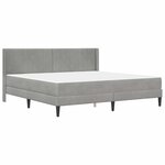 vidaXL Cadre de lit avec matelas Gris clair 200 x 200 cm Velours