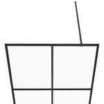 vidaXL Paroi de douche avec verre ESG transparent 90x195 cm Noir