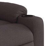 vidaXL Fauteuil inclinable Marron foncé Tissu