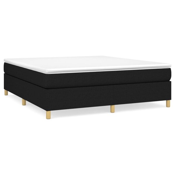 vidaXL Cadre de lit noir 180x200 cm tissu