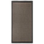 vidaXL Tapis à tissage plat d'extérieur 100x200 cm Marron foncé