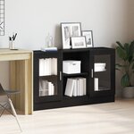 Buffet vidaXL Noir Chêne 120x30 5x70 cm en bois composite