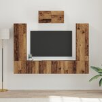 vidaXL Ensemble meuble TV 7 Pièces Bois ancien 180 x 30 x 120 cm