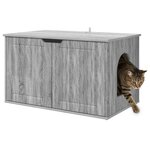 vidaXL Maison pour chat Gris Sonoma 85 x 55 x 53 5 cm