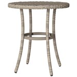 vidaXL Ensemble de bistro 3 Pièces et coussins gris clair résine tressée