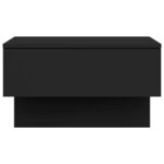 vidaXL Table de chevet murale Noir