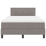 vidaXL Lit Box Spring avec Matelas Taupe 120x190 cm en Tissu