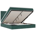 VidaXL Cadre de lit ottoman avec matelas vert foncé 180x200cm velours