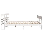 vidaXL Cadre de lit sans matelas blanc 135x190 cm bois de pin massif