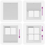 vidaXL Store plissé 100x125 cm Blanc