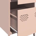 vidaXL Buffet rose 35x39x73 5 cm acier laminé à froid