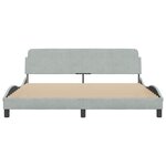 vidaXL Cadre de lit Dover gris clair 180x200 cm velours