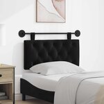 vidaXL Tête de lit suspendue Noir Velours