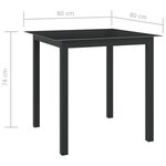 vidaXL Ensemble à manger de jardin 5 Pièces aluminium anthracite