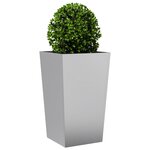 vidaXL Jardinières 2 Pièces 45x45x75 cm acier galvanisé