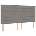 vidaXL Lit à ressort LED avec matelas Taupe 200 x 200 cm tissu