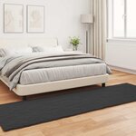 vidaXL Tapis en Fourrure Synthétique de Lapin Olite Noir 80 x 250 cm