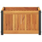 vidaXL Jardinière 45x30x27 5 cm bois massif d'acacia et acier