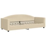 vidaXL Lit de jour avec lit gigogne crème 80x200 cm tissu