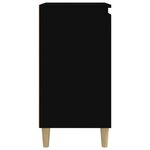 vidaXL Table de chevet noir 40x35x70 cm bois d’ingénierie