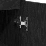 Armoire de salle de bain vidaXL en chêne noir 30x30x100 cm en bois d'ingénierie