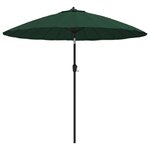 vidaXL Parasol d'extérieur avec mât en aluminium 270 cm Vert