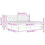 vidaXL Cadre de lit avec matelas Bleu 200 x 200 cm Velours