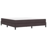 vidaXL Lit à ressorts avec matelas Marron foncé 180 x 200 cm tissu