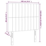 vidaXL Tête de lit Rose 100x5x118/128 cm Velours