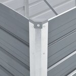 vidaXL Lit surélevé de jardin Acier galvanisé 320x40x45 cm Gris