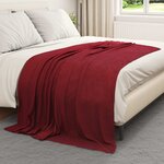 vidaXL Couvertures à jeter 6 Pièces Rouge Bordeaux 200 x 150 cm Toison
