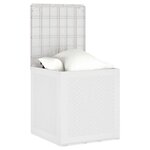 vidaXL Boîte de Rangement de Jardin Blanc 55 x 53 x 57 cm