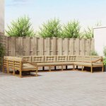 vidaXL Ensemble de canapés d'extérieur 10 pc Naturel et Beige