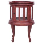 vidaXL Armoire de vitrine Marron 50x50x76 cm Bois d'acajou massif