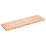 vidaXL Dessus de table bois massif traité bordure assortie