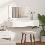 vidaXL Table de Toilette Blanc 100 x 40 x 70 cm Bois d'ingénierie