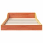 vidaXL Cadre de lit Brun cire 80 x 200 cm Pin massif